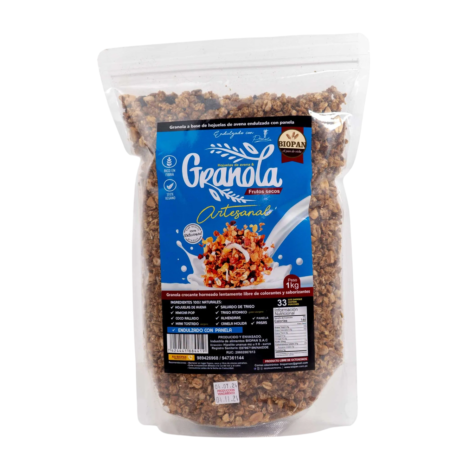 Granola endulzada con panela, Biopan Kg