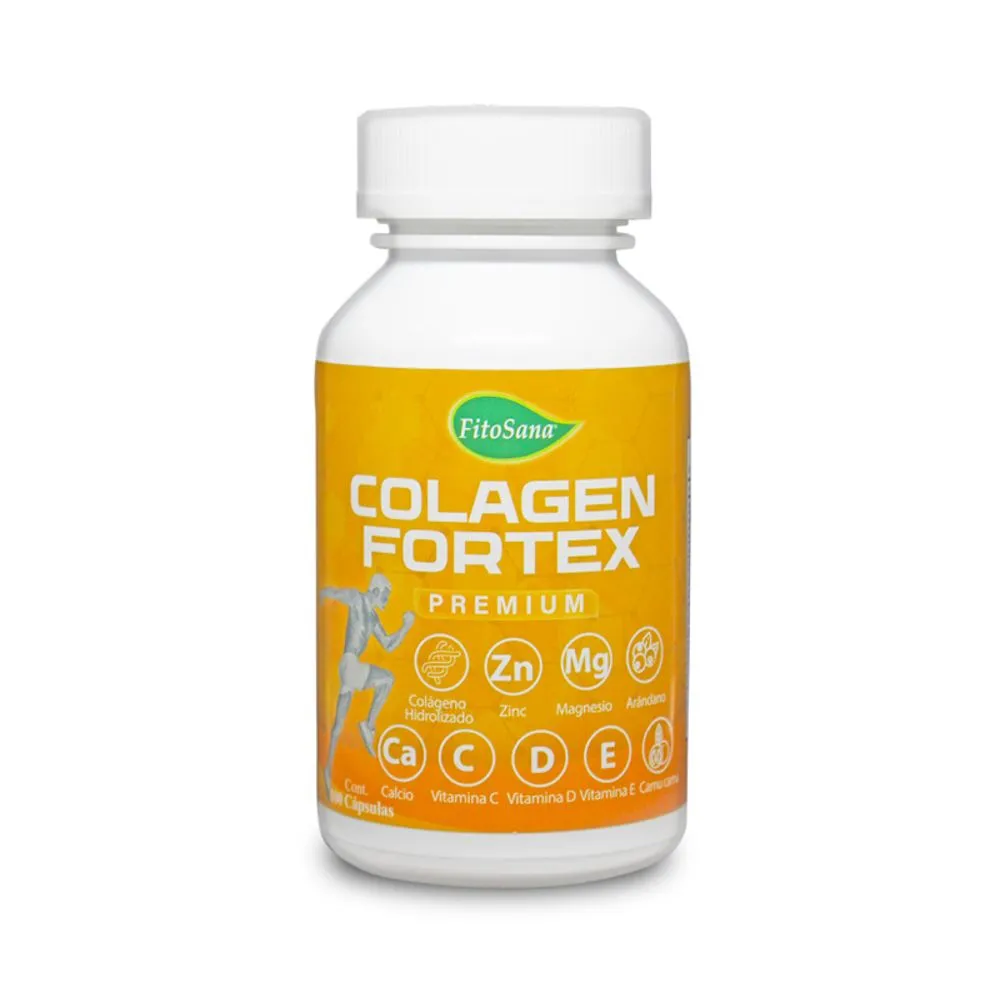 Cápsulas de colágeno con calcio, magnesio y vitamina C, Fitosana 100cap
