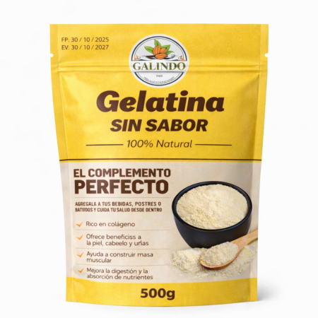 Gelatina sin sabor 500g Galindo