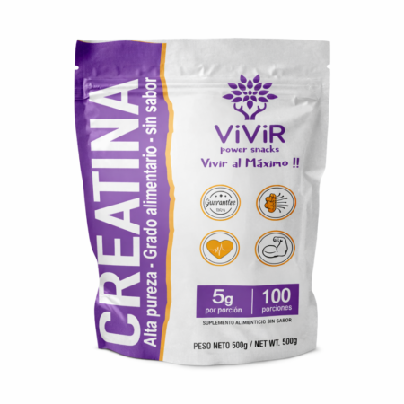Creatina Monohidratada 500g Vivir Power Snacks