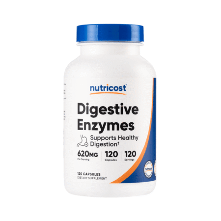 Enzimas Digestivas Nutricost 620mg 120 capsulas