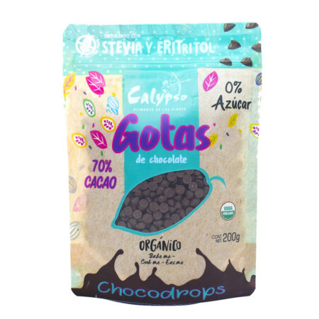 Gotas de cacao 70% sin azúcar 200g, Calypso