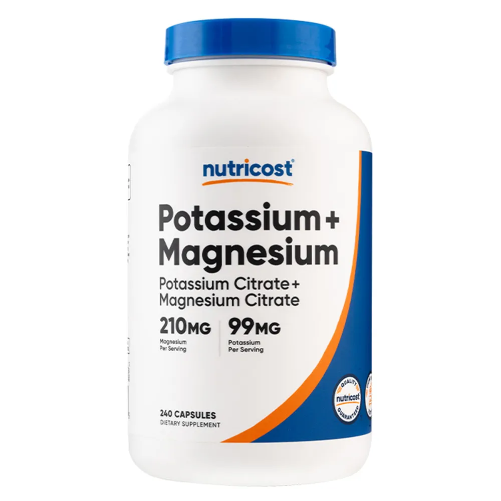 Potasio + Citrato de Magnesio Nutricost 240cap