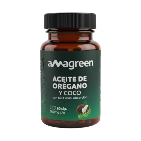 Cápsulas de aceite de orégano y coco Amagreen