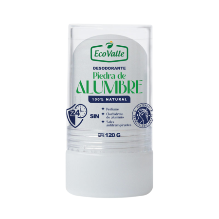 Desodorante piedra alumbre Ecovalle